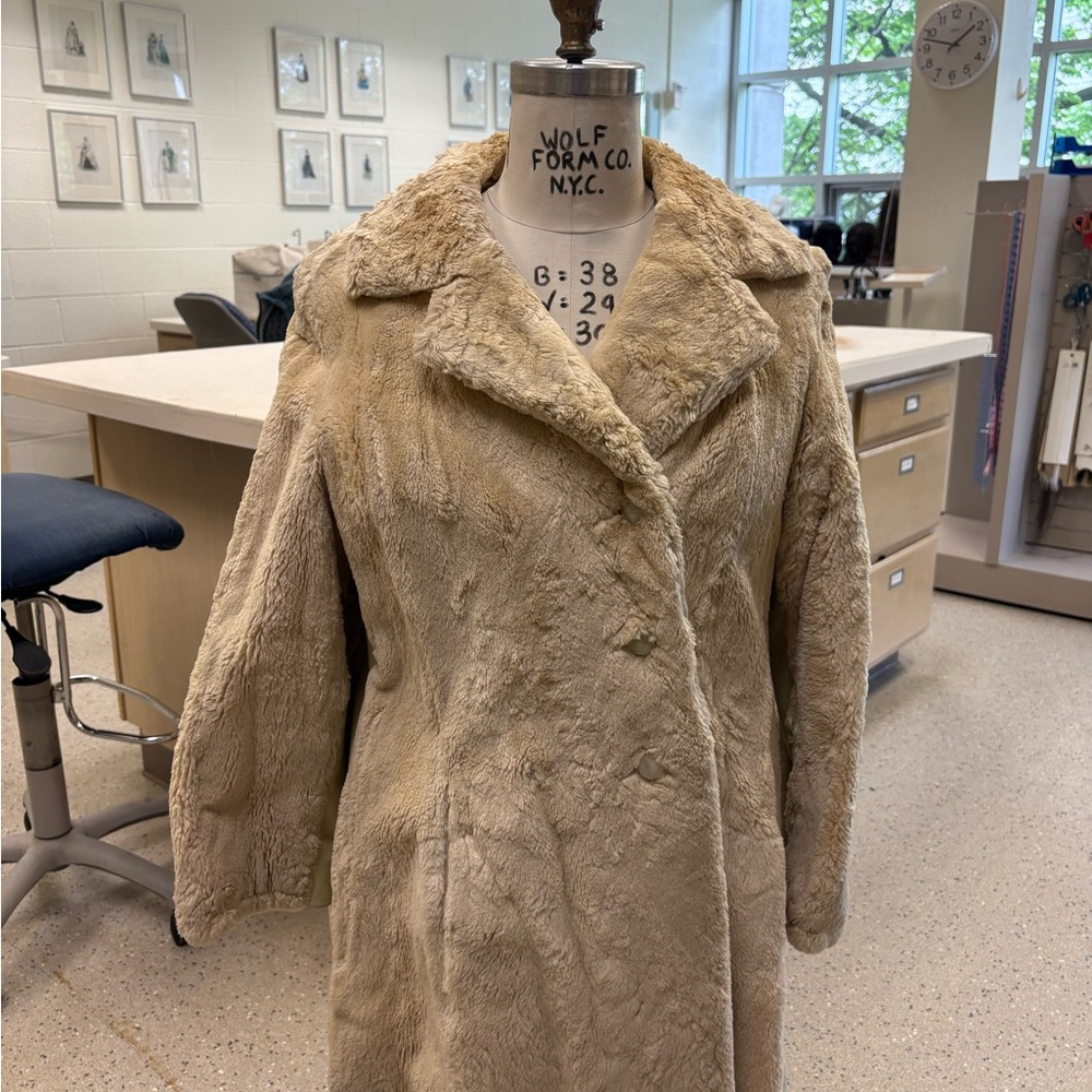 Vintage Real Fur & Leather Lined Coat